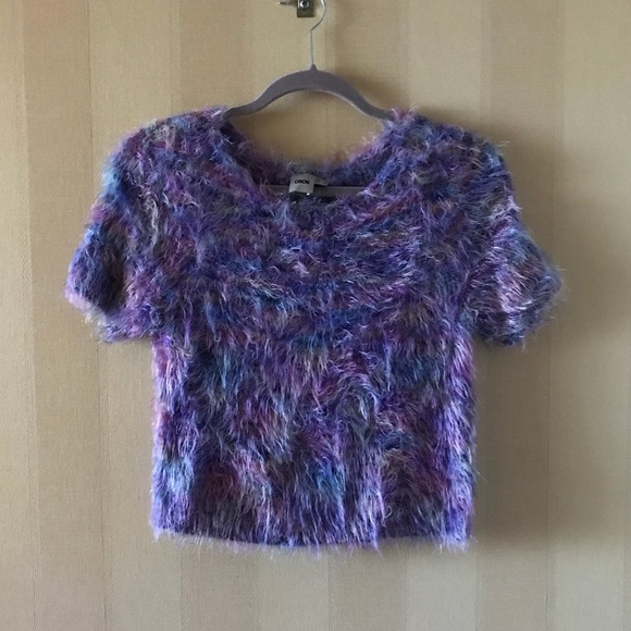 ASOS Fuzzy Purple Space Dye Knit Top - Picture 2 of 5